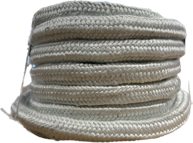 Heat resistant white square stove rope10x10 mm x 25 m - Heat