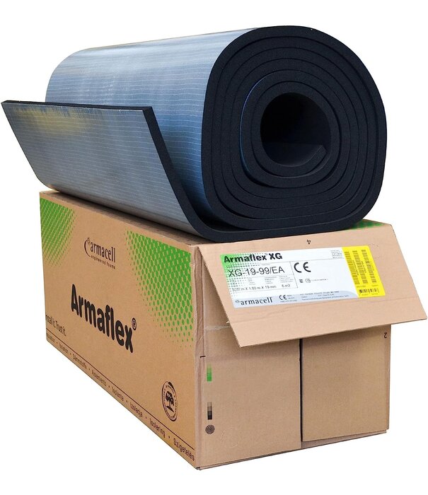 Armaflex Armaflex XG Selbstklebend 19 mm | 6 m² – Isoliermatte für Camper, HLK & Schallschutz - selbstklebend