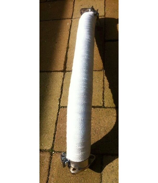 Heat Shieldings Wit glasvezel uitlaatband | 100 x 2mm x 30m  tot 550 °C