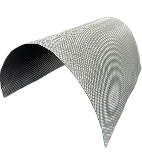 Heat Shieldings 60 x 50 cm x 0,2 mm | Enkel laags aluminium hitteschild in reliëf gewalst