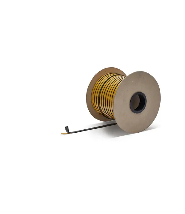 Heat Shieldings 550 °C  | 8 mm x  2 mm x 25 m  Heat-resistant seal | Self-adhesive flat stove cord