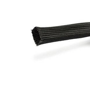 Premium Hittebestendige hoes Zwart tot 550 °C - 15 mm x 2.5m