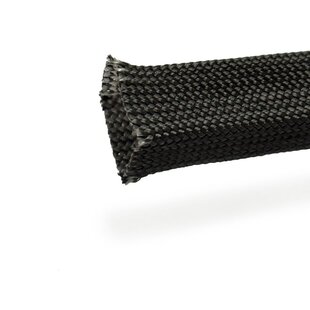 Premium Hitzebeständige Flechtschlauch Schwarz bis 550 °C -30  mm x 2.5m