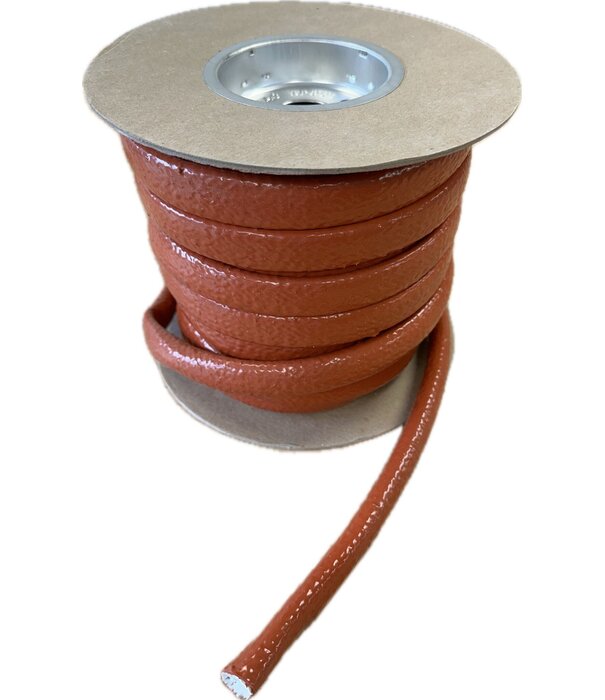 Heat Shieldings Ø 10 mm x 15m | Hittebestendige silicone isolatiekous  - Rood