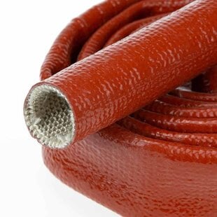 Ø 10 mm x 15m | Silicone E-Glass Fire Sleeve  - Red