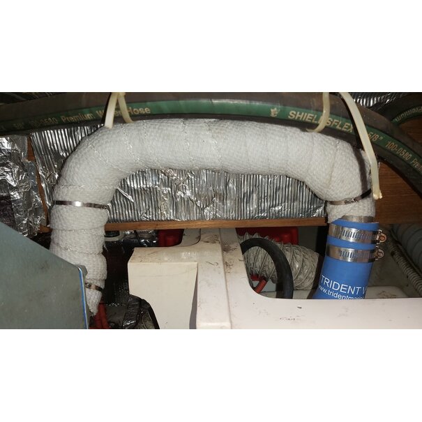 Heat Shieldings 550 °C | Ceramic Exhaust Wrap - Fiberglass reinforced - 100 x 5mm x 20m