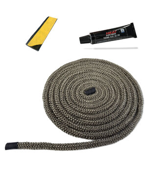 800 °C | ø 12 mm | XL 50ml lijm | Premium kachelkoord reparatieset - rond