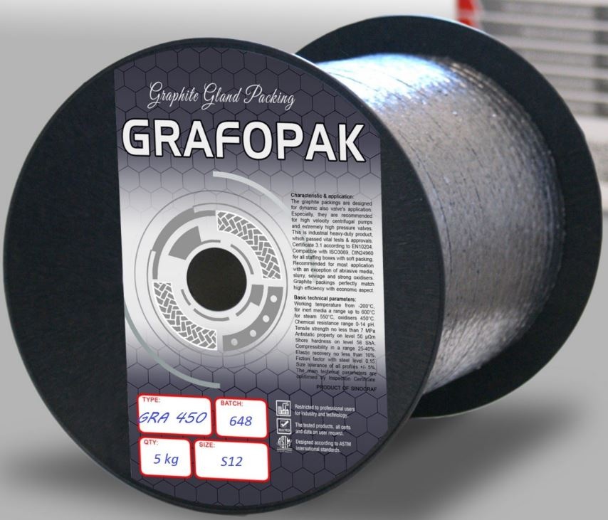 Gland packing - Pure expanded graphite - Heat Shieldings B.V.