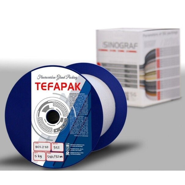 Heat Shieldings Stopfbuchspackung – Expandiertes PTFE mit SLX-Schmierstoff | Gland packing Tefapak BOL 210