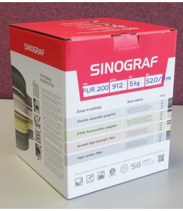 Heat Shieldings Stopfbuchspackung – Lebensmittelechte PTFE Packung | Gland packing Tefapak PUR 200