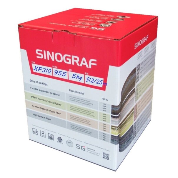 Heat Shieldings Stopbuspakking – Ladderweefsel  van Aramide garen en geëxpandeerd PTFE | Gland packing Arampak XP 310