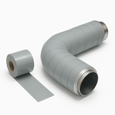 Grijs zelfvulcaniserend siliconen tape - 75 mm x 5 m - Vloeistofdichte beschermlaag