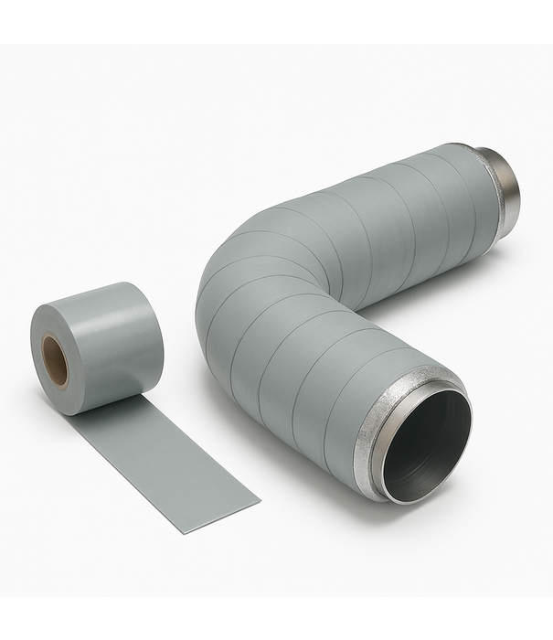 Heat Shieldings Grijs zelfvulcaniserend siliconen tape - 75 mm x 5 m - Vloeistofdichte beschermlaag