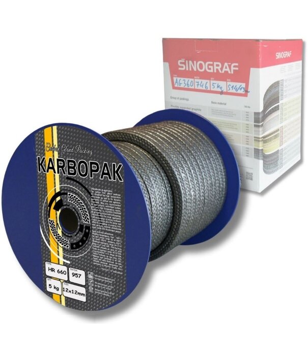 Heat Shieldings Gland packing - Carbon fiber with graphite dispersion | Karbopak HR 660