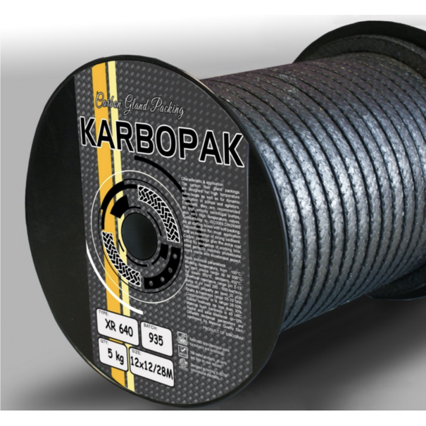 Heat Shieldings Gland packing - Flexible graphite and carbon fiber corners | Karbopak XR 640