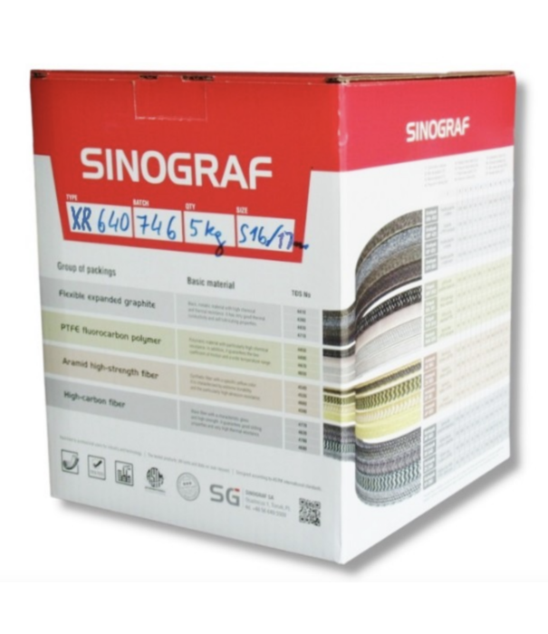 Heat Shieldings Stopfbuchspackung – Flexibler Graphit und Kohlenstofffaserecken | Gland packing Karbopak XR 640