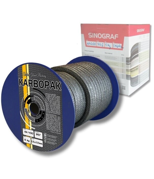 Heat Shieldings Gland packing - Carbon fibres impregnated in graphite | Karbopak KA 400