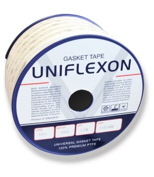 260 °C  | 10 mm x  3 mm x 10 m | Teflon / ePTFE Dichtungsband Rechteckig - Selbstklebend