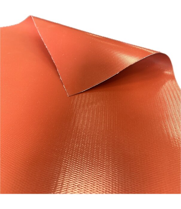 Heat Shieldings Fiberglass Fabric Double-Sided Silicone Coating -Red - Heat Resistant & Flame Retardant - 69 x 56 cm | 1.3 mm | 1850 g/m²