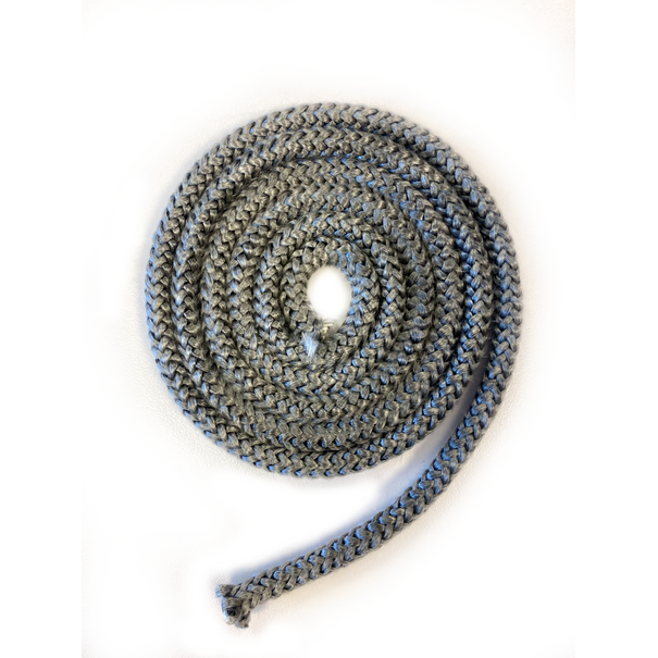 Heat Shieldings 550 °C  | ø 10 mm x 25 m Hittebestendig koord zwart | Kachelkoord rond