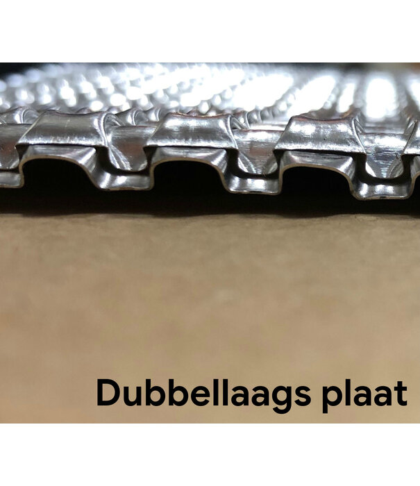 Heat Shieldings 61 x 17 cm | Doppellagiges Aluminium hitzeschutzblech   in extra großem Relief gerollt