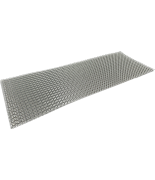 61 x 17 cm | Double layer aluminum heat shield rolled in extra large relief