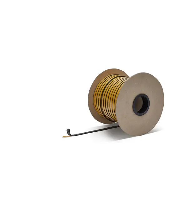 Heat Shieldings 550 °C  | 5 mm x  2 mm x 25 m  Heat-resistant seal | Self-adhesive flat stove cord
