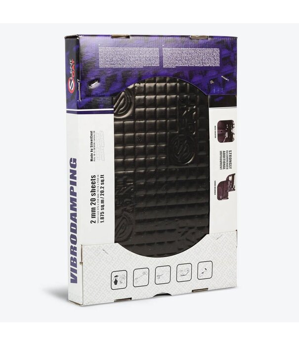 1.87  m²   | 2 mm black | Silent Coat Volume pack | Sound deadening- 20 sheets