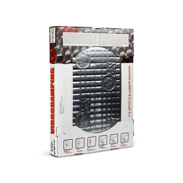 Silent Coat 1,12 m² | 4 mm | Extra Silent Coat Volume pack | Zelfklevende ontdreuning  matten | Anti dreunplaat- 12 vellen