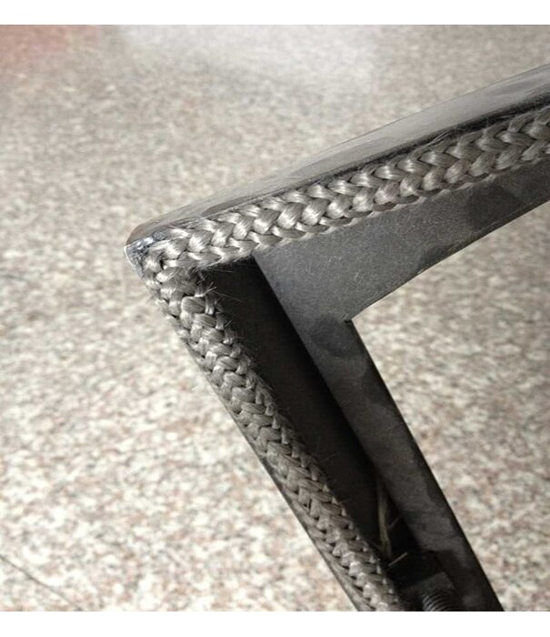 Heat Shieldings 550 °C  | ø 10 mm x 50 m Hittebestendig koord zwart | Kachelkoord rond