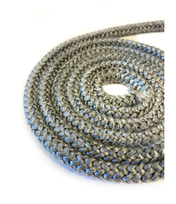 Heat Shieldings 550 °C  | ø 12 mm x 50 m Heat resistant rope black | Stove rope round