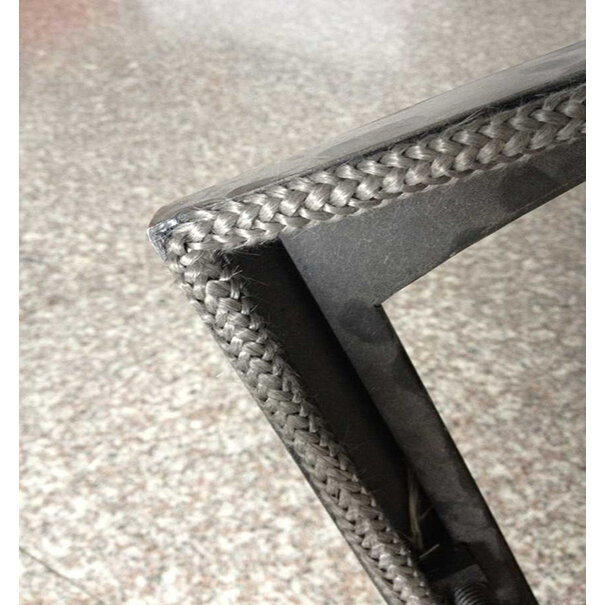 Heat Shieldings 550 °C  | ø 4 mm x 50 m Hitzebeständige schwarze Schnur | Ofendichtung  runden