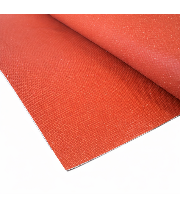 Heat Shieldings Glasvezeldoek dubbelzijdige silicone coating - Rood – Hittebestendig en Vlamvertragend  - 69 x 56 cm | 1,3 mm | 1850 g/m²