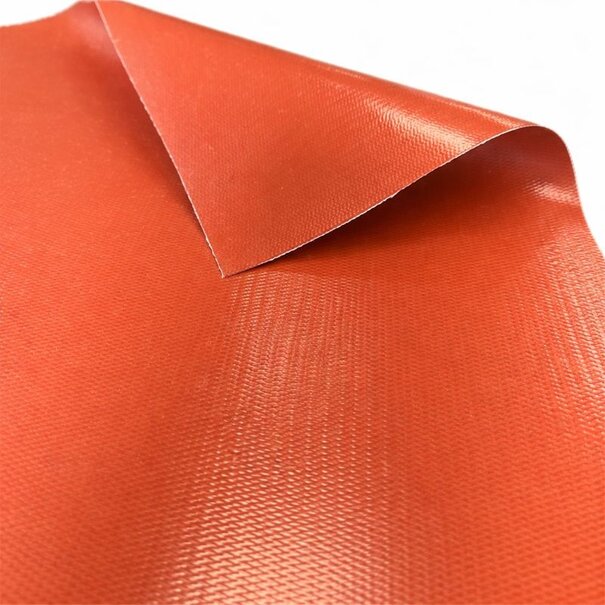 Heat Shieldings Glasvezeldoek dubbelzijdige silicone coating - Rood – Hittebestendig en Vlamvertragend  - 69 x 56 cm | 1,3 mm | 1850 g/m²