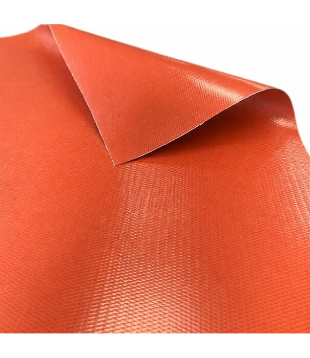 Heat Shieldings Glasvezeldoek dubbelzijdige silicone coating - Rood – Hittebestendig en Vlamvertragend  - 69 x 56 cm | 1,3 mm | 1850 g/m²