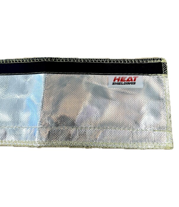 Heat Shieldings Wärmereflektierender Kevlar-Isolierschlauch bis 600 °C  70 mm - Klettverschluss - Rolle 50m