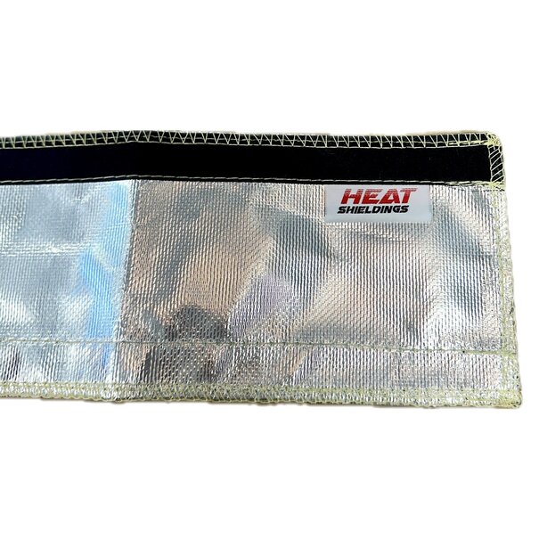 Heat Shieldings Wärmereflektierender Kevlar-Isolierschlauch bis 600 °C  30 mm - Klettverschluss - Rolle 50m