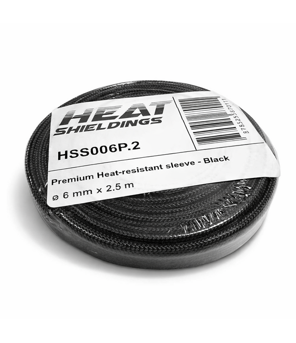 Heat Shieldings Premium Heat-resistant sleeve Black up to 550 °C - 6 mm x 2.5m