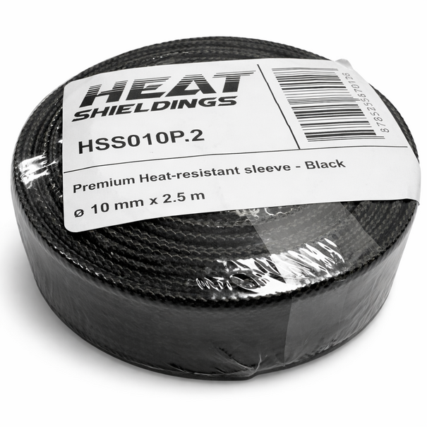 Heat Shieldings Premium Heat-resistant sleeve Black up to 550 °C - 10 mm x 2.5m