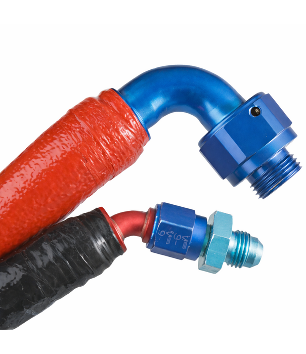 Heat Shieldings Ø 19 mm x 15m | Silikon Glasfaser Brandschutz Schlauch  - Schwartz