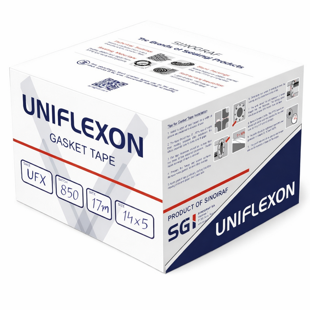 Heat Shieldings 260 °C  | 10 mm x  3 mm x 10 m | Uniflexon UFX:  ePTFE Dichtungsband mit Klebeschicht
