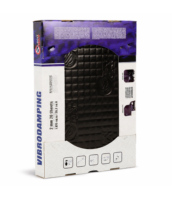 1.87  m²   | 2 mm black | Silent Coat Volume pack | Sound deadening- 20 sheets