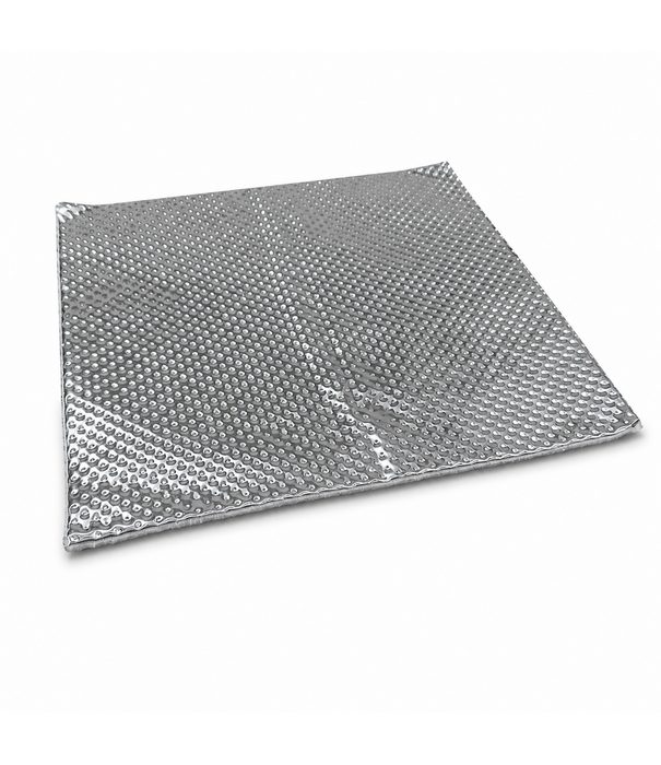 Design Engineering, Inc (DEI) [Kleine schade] 25 x 25 cm | 4 mm | Floor & Tunnel Shield II™ zelfklevend | Hittewerende mat glasvezel met stevige aluminium laag