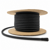 550 °C  | ø 6 mm x 25 m Heat resistant rope black | Stove rope round  - Fine braided Fine braided outer layer