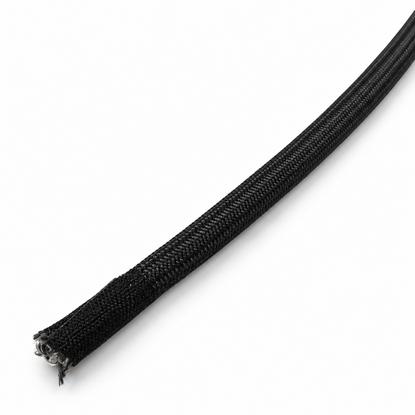 Heat Shieldings 550 °C  | ø 6 mm x 25 m Heat resistant rope black | Stove rope round  - Fine braided Fine braided outer layer