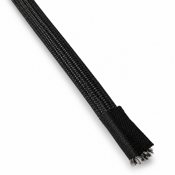 Heat Shieldings 550 °C  | ø 8 mm x 25 m Heat resistant rope black | Stove rope round  - Fine braided Fine braided outer layer