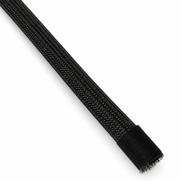 Heat Shieldings 550 °C  | ø 12 mm x 25 m Hittebestendig koord zwart | Kachelkoord rond  - Fijn gevlochten buitenmantel