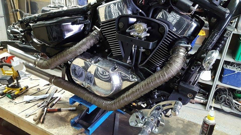 10m * 5cm schwarzes Auspuffband Motorrad Thermowickelband Rolle Titan  Isolierband für Automobil Motorrad Industrietraktor
