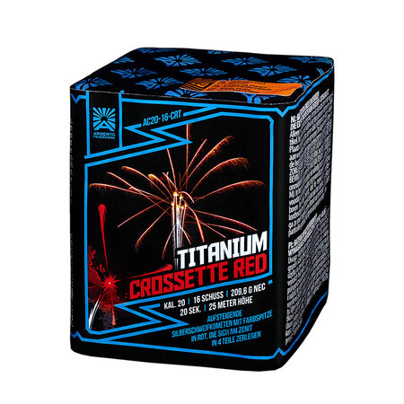 Argento Feuerwerk Titanium Crossette Red