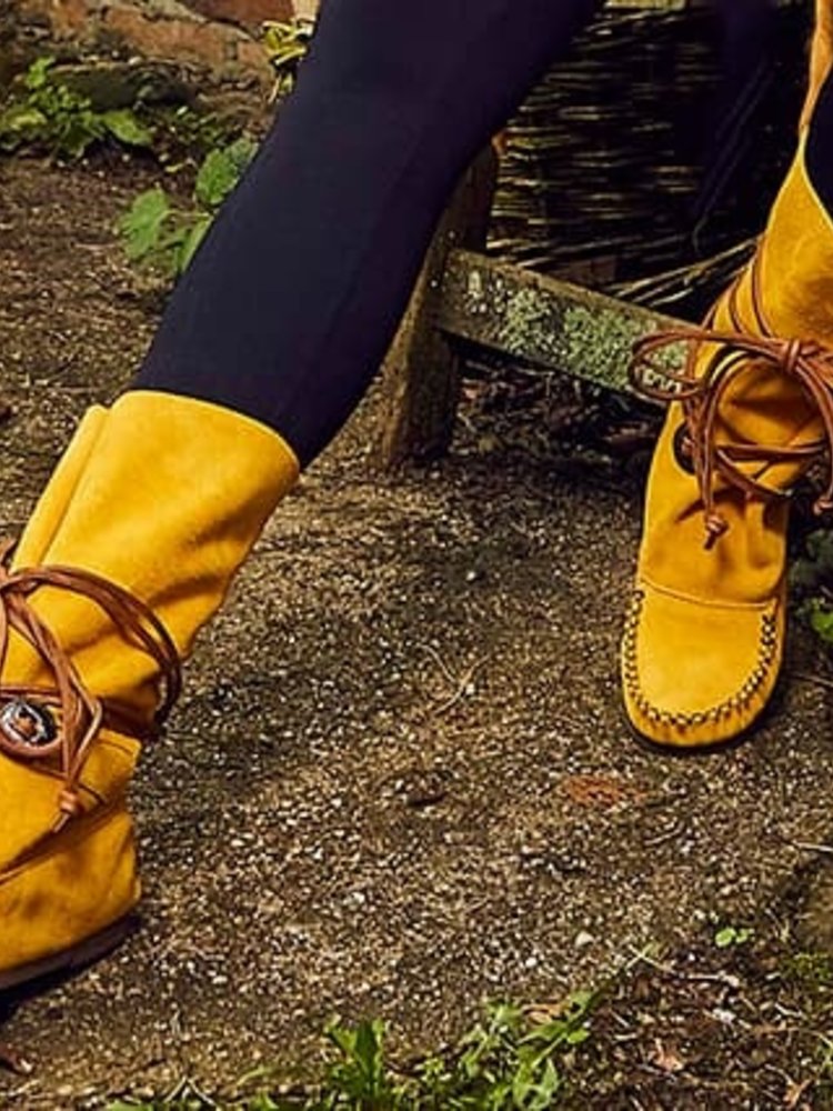 yellow brown boots